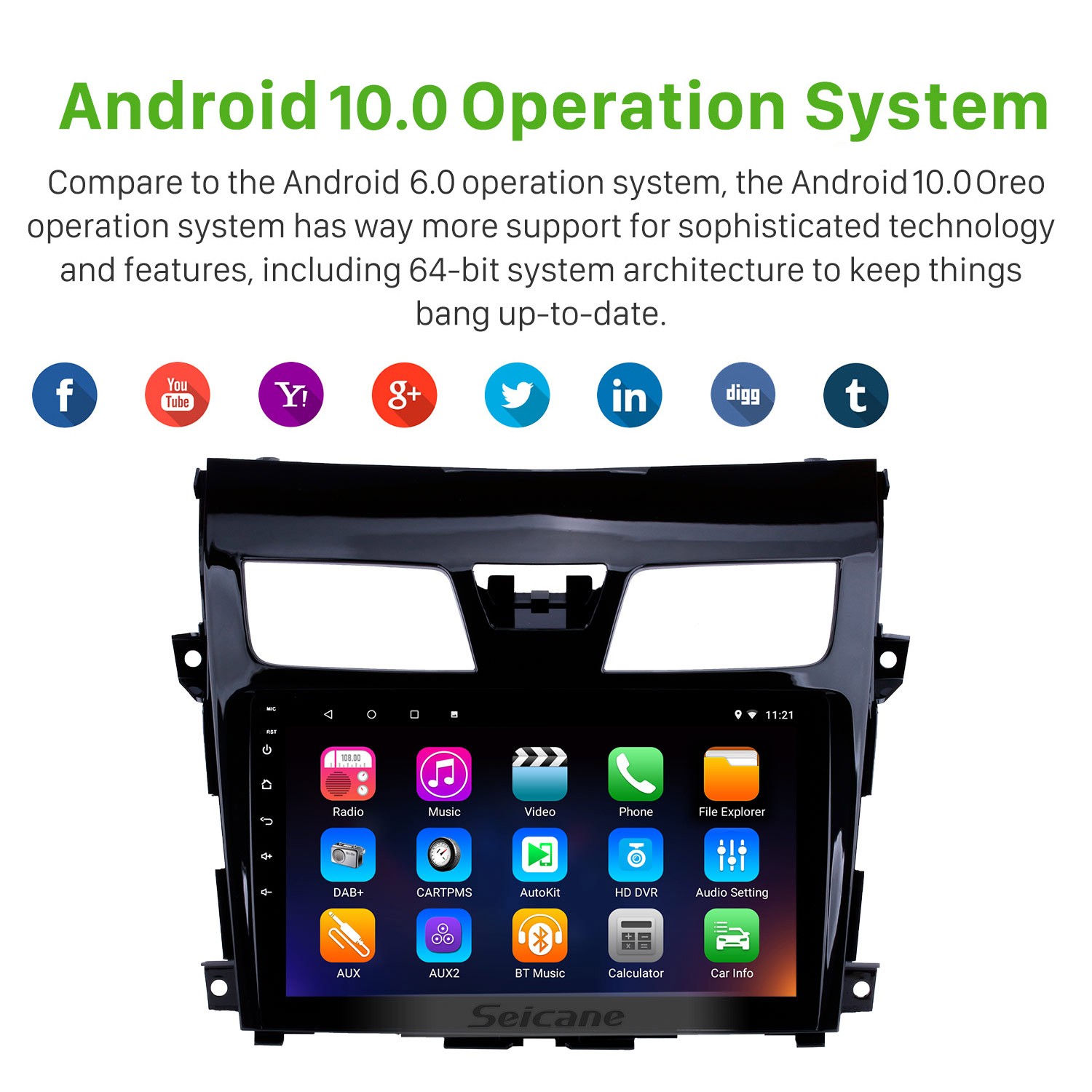 10 1 Zoll Aftermarket Android HD Touchscreen GPS Navigationssystem für