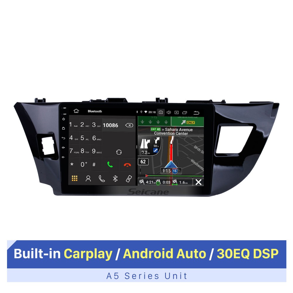 10.1 Quad-core Android 10.0 Autoradio GPS navigation system for Toyota Corolla 11 2012-2016 E170 E180 Bluetooth HD touch screen stereo support OBD Rear view camera DVD player USB SD WIFI