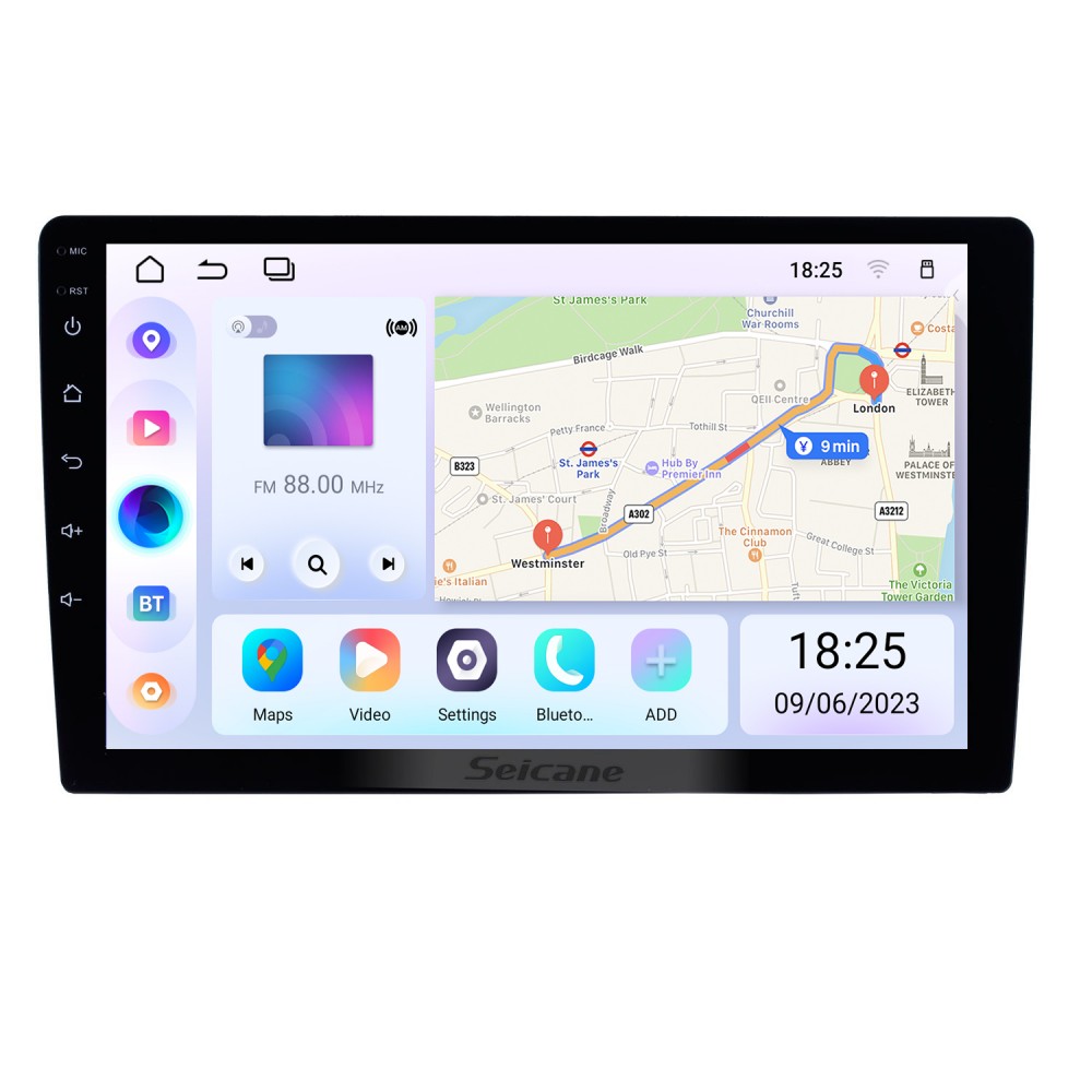 9 Inch Android 8.1 WiFi Universal Car Radio Car MP5 Player Auto Radio  Autoradio GPS Navigation Bluetooth Fm USB Car Stereo with Rear View Camera
