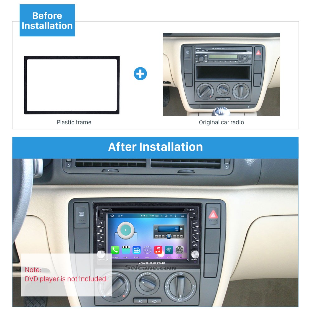 Senator Vooruitzien syndroom Auto radio Double 2 din frame to car dvd gps Stereo Player decorative frame  for vw