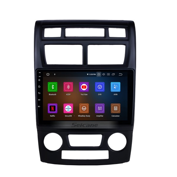2007-2017 Kia Sportage Manual A/C Android 11.0 9 inch GPS Navigation Radio Bluetooth HD Touchscreen USB Carplay Music support Steering Wheel Control