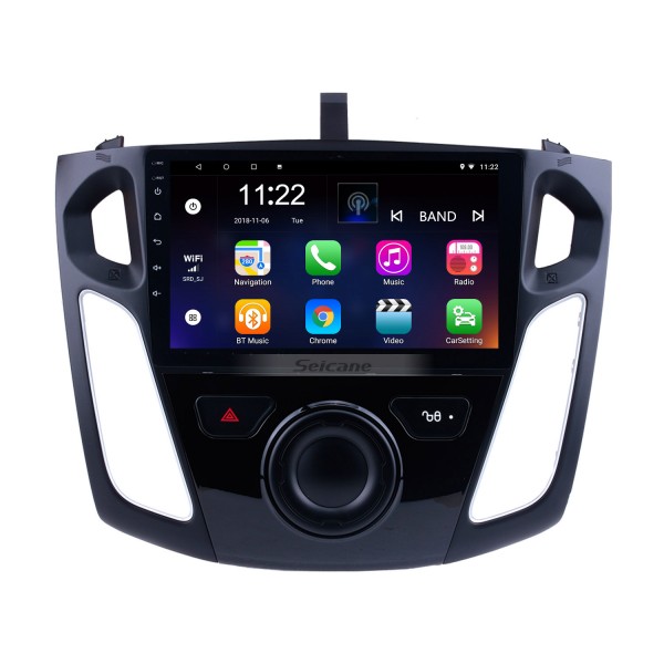 9 inch Android 10.0 GPS Navigation HD 1024*600 Touchscreen Radio for 2011 2012-2015 Ford Focus with Bluetooth WIFI 1080P USB Mirror Link OBD2 DVR Steering Wheel Control
