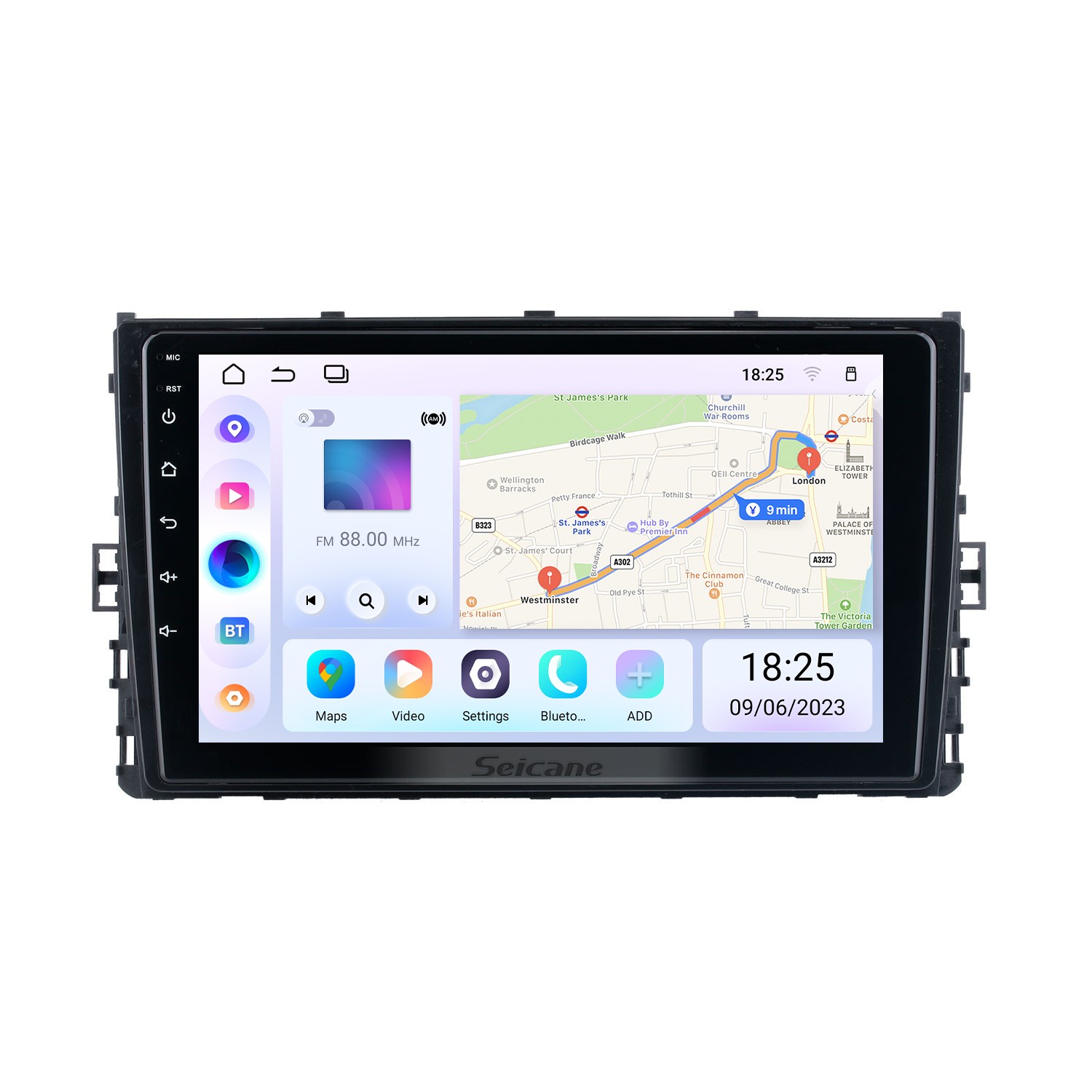Android Car Radio For Volkswagen Polo 2008-2015 GPS Navigation HD Display  Touch Screen Bluetooth Stereo Steering Wheel Control Mirror Mode External  MIC With Rear View Front : : Electronics & Photo