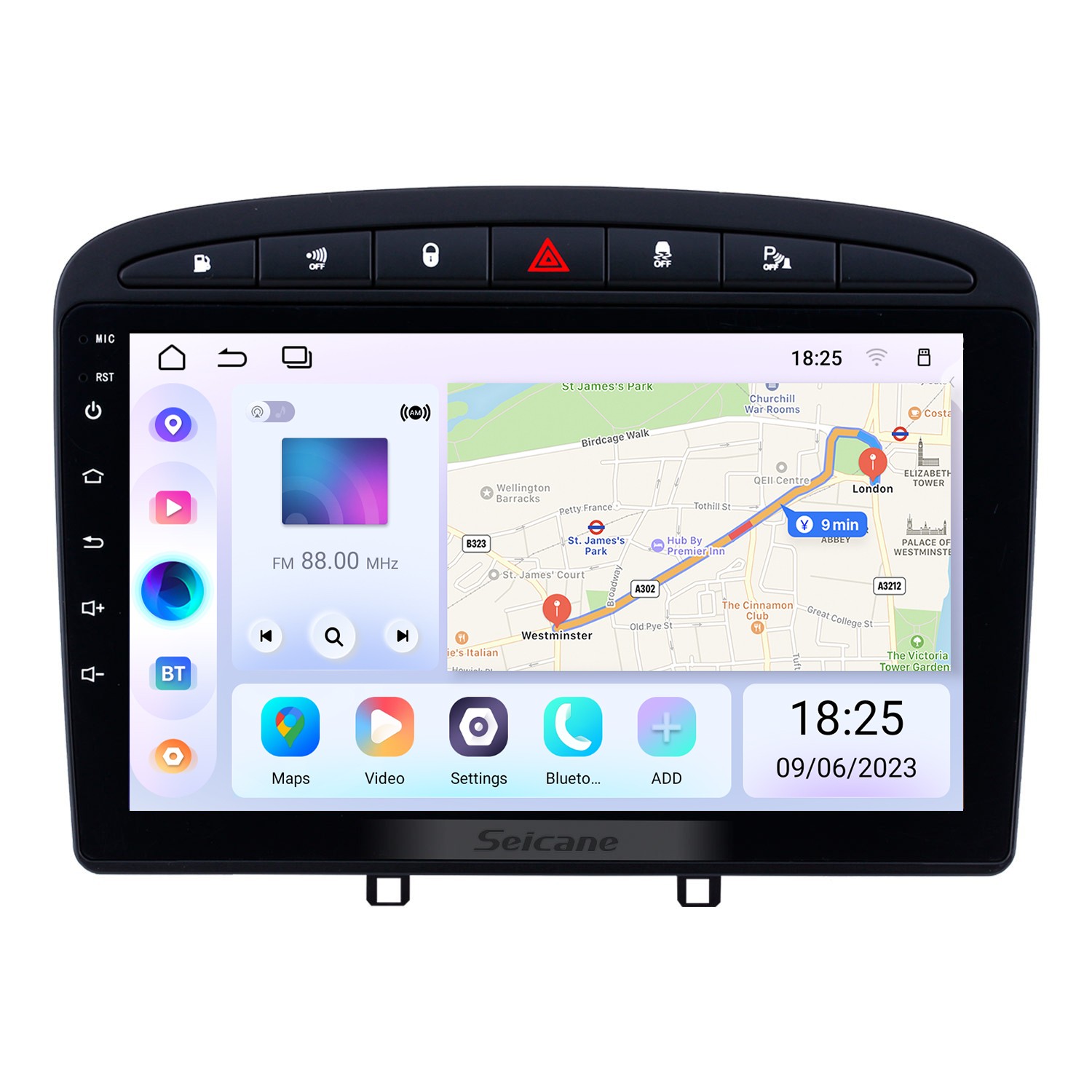 Aftermarket 9 inch Android 13.0 car stereo for 2010-2016 PEUGEOT 408 with  GPS Navigation Bluetooth Car stereo Head Unit Touch Screen Mirror Link OBD2
