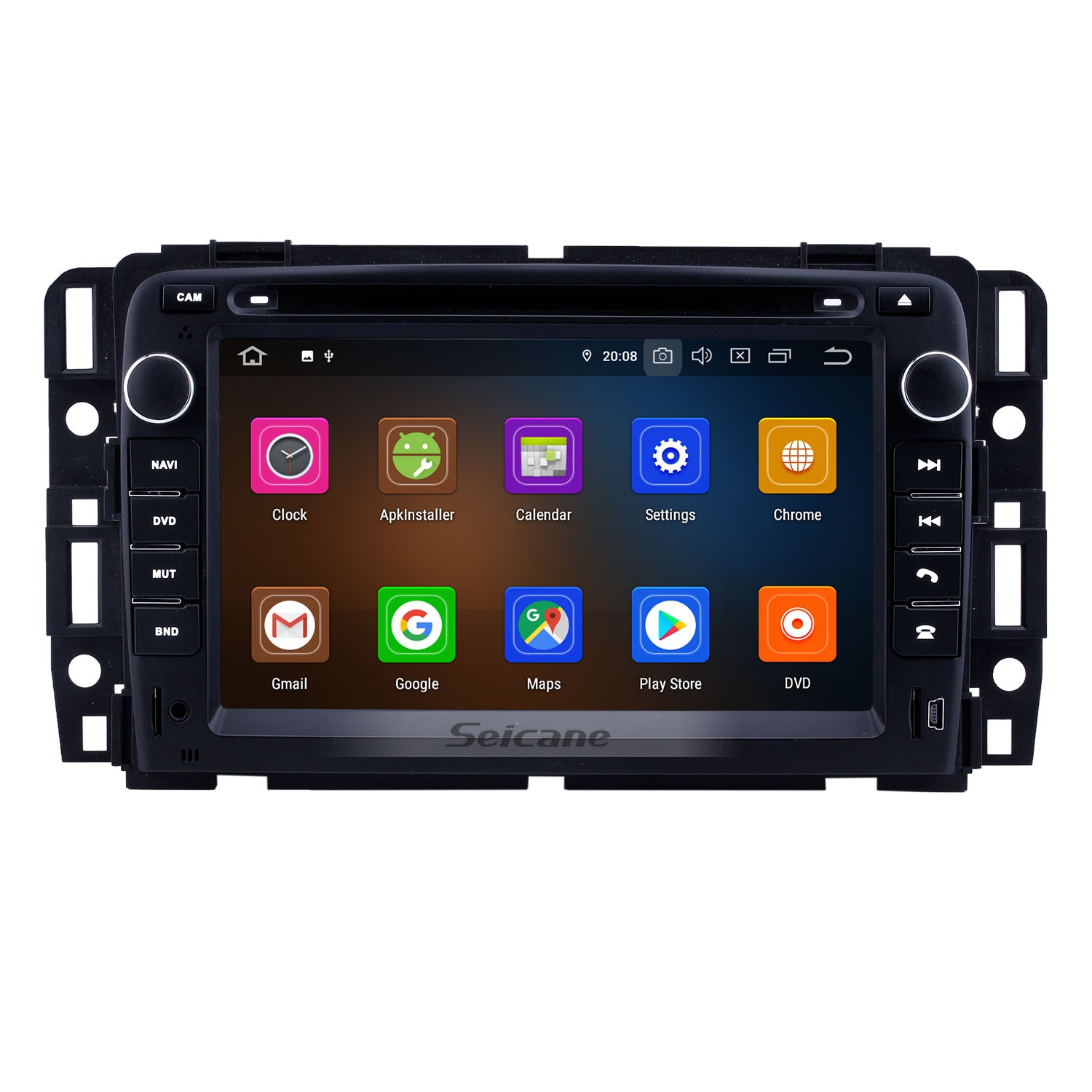 Android 12.0 2007-2012 General GMC Yukon Chevy Chevrolet Tahoe Buick  Enclave Hummer H2 7 Inch HD Touchscreen Car Radio Head Unit GPS Navigation  Music Bluetooth WIFI Support 1080P Video Backup Camera DAB+