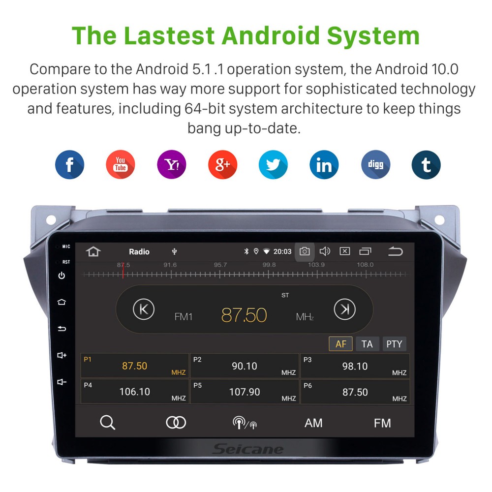 NAVISTART Android 2din Car Multimedia Player For Suzuki Alto 2009-2017  Carplay Navigation 4G WIFI BT GPS DSP Radio Tape Recorder