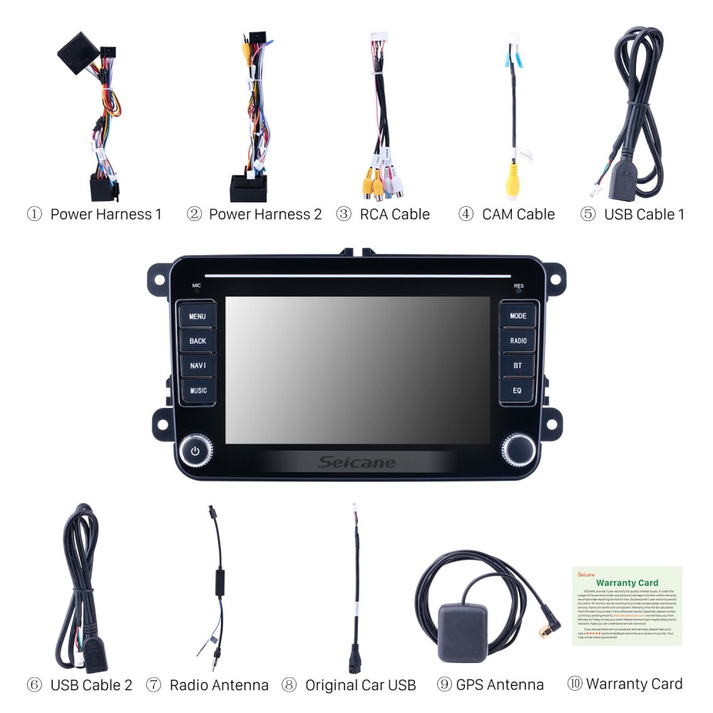 HD Touchscreen 7 inch for VW Volkswagen Universal Radio Android 13.0 GPS  Navigation System With Bluetooth