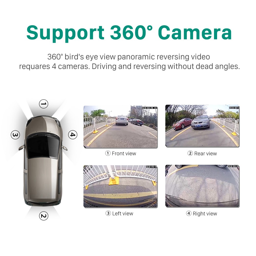 360 Camera Car Bird View System 4 Camera Rear Front Left Right for Android  Radio