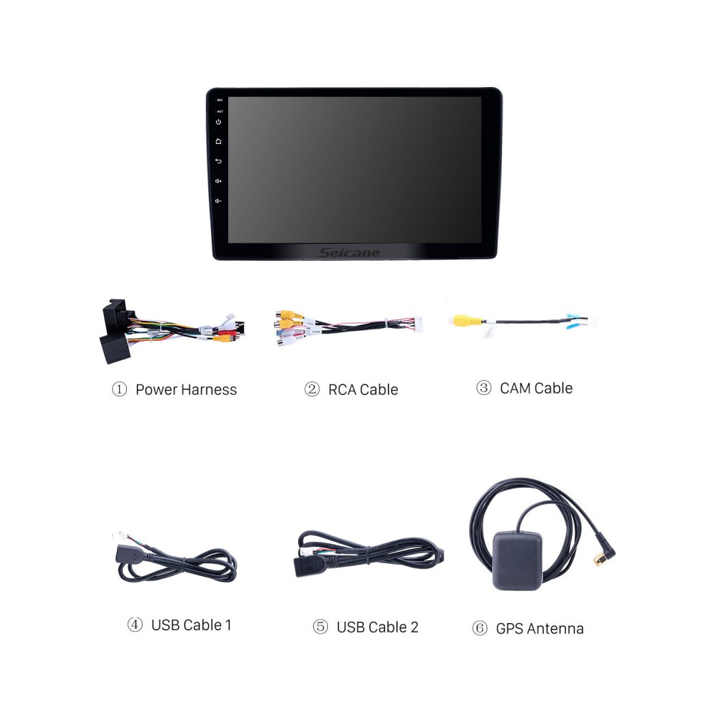 Autoradio AGW GPS WIFI DVD CD Bluetooth USB SD pour PEUGEOT 307 (Android 9  2GHZ à casquette)