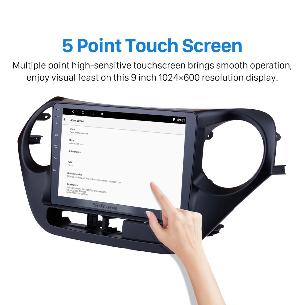 7-Inch Touch Screen Hyundai I10 DVD Multimedia System with