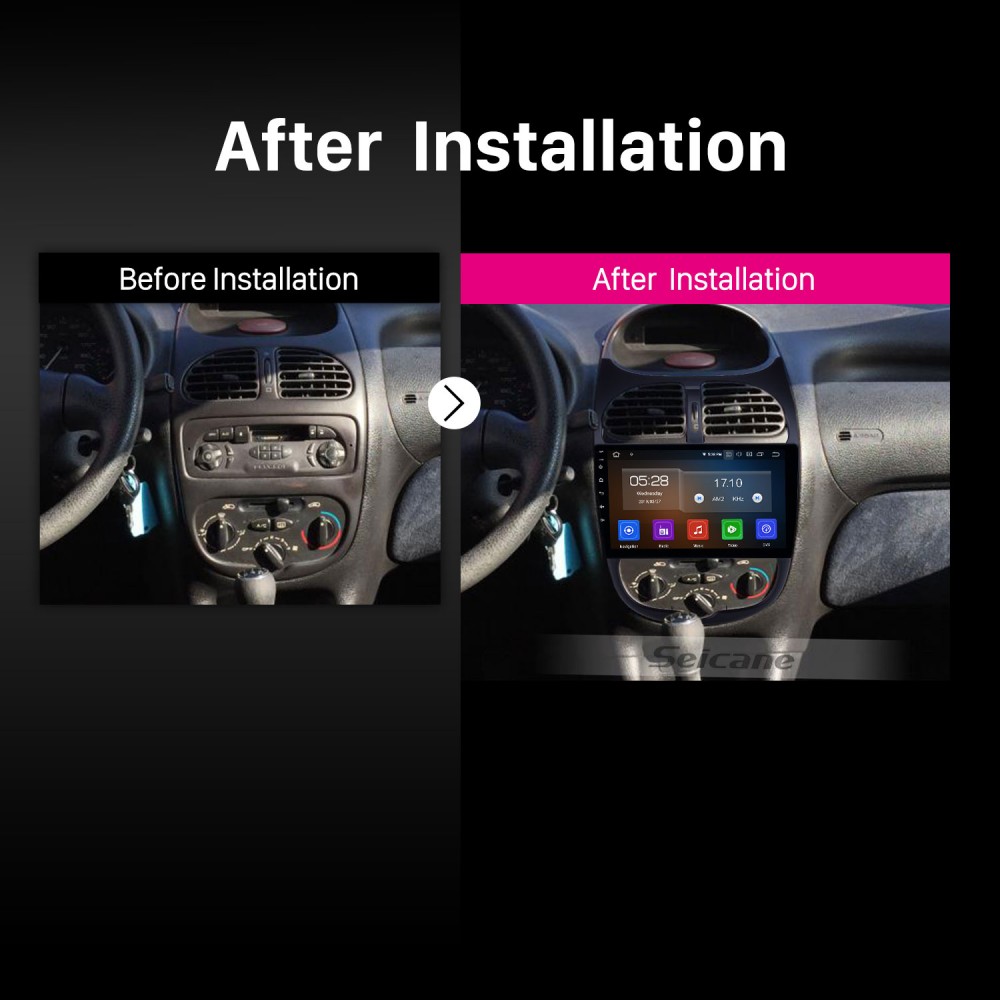 Multimedia GPS car radio Peugeot 206, radio-shop