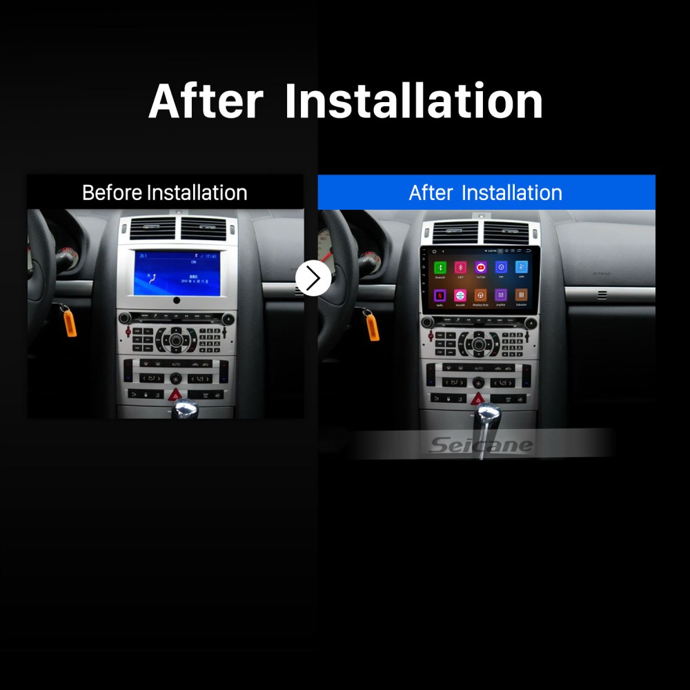  Para Peugeot 407 2004-2008 Android 12 Car Stereo Head Unit Auto  Radio 9 pulgadas 2K pantalla táctil Carplay BT FM AM RDS DSP pantalla  dividida control de volante cámara trasera, M6pro 64 : Electrónica