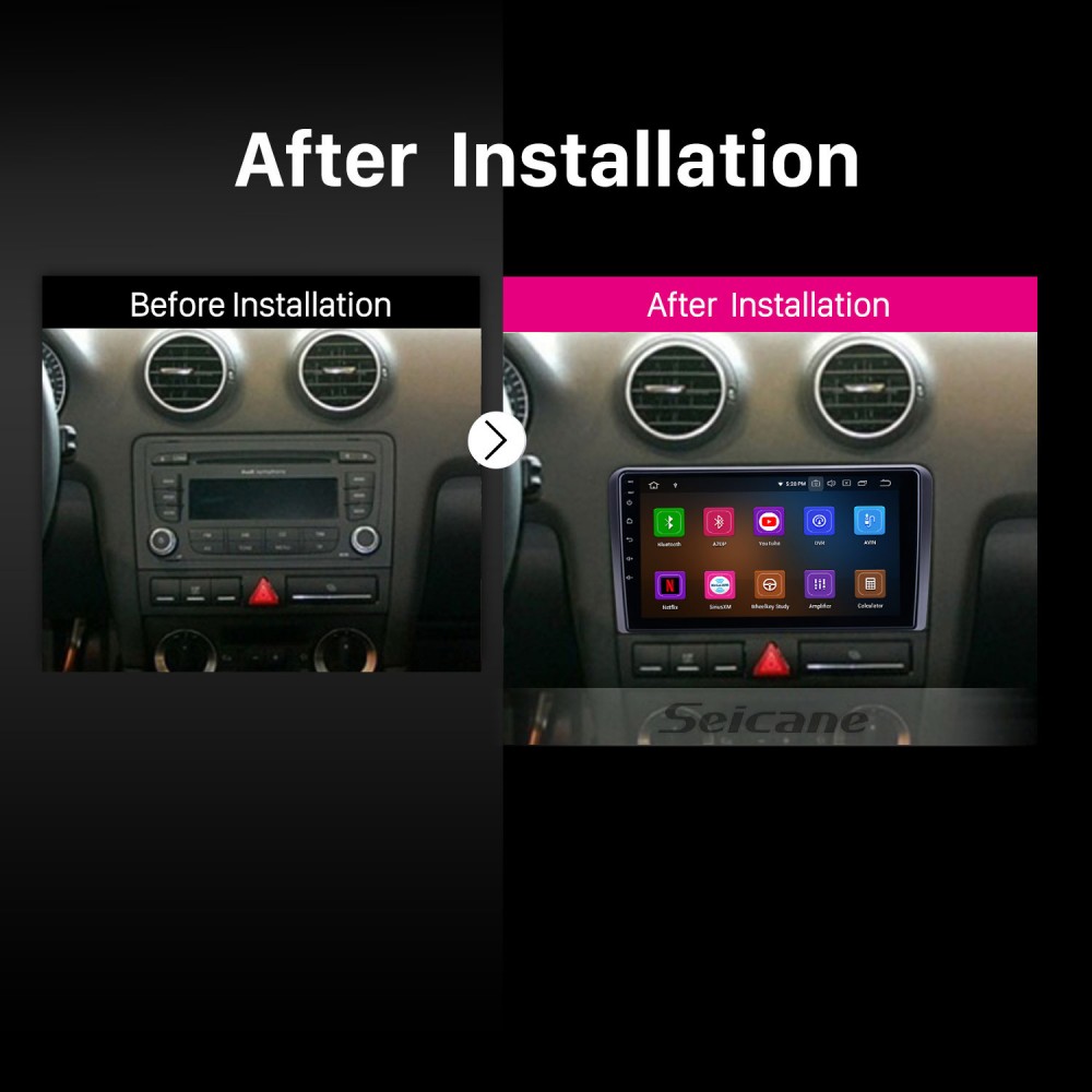 landinwaarts Aantrekkingskracht kort 9 Inch HD Touchscreen for 2008-2012 Audi A3 Autoradio Car Stereo with  Bluetooth Car Radio