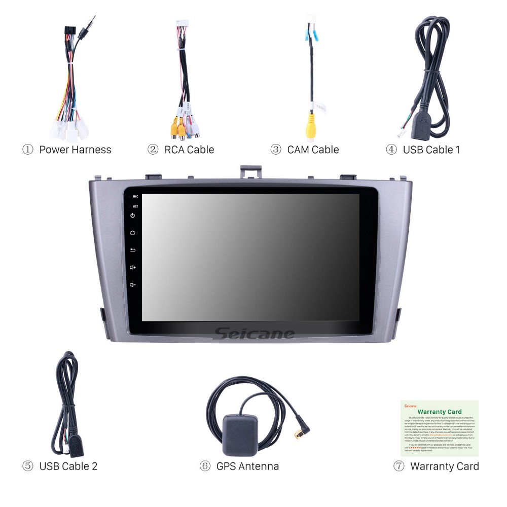 9 AVENSIS Radio Navigation GPS with Android for inch Toyota 1024*600 2009-2013 13.0