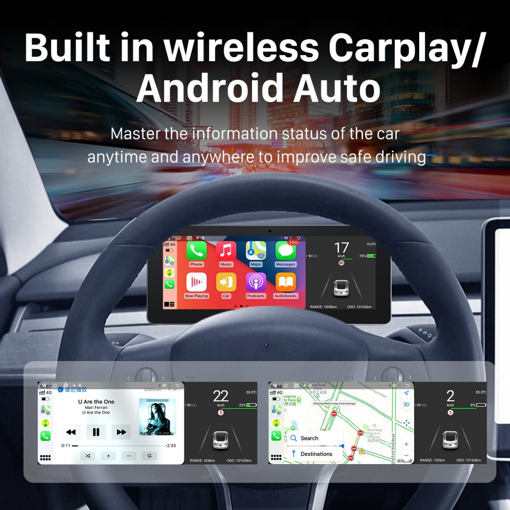 Für Tesla Modell 3/Modell Y/X/S Auto Kopfstütze Monitor Android