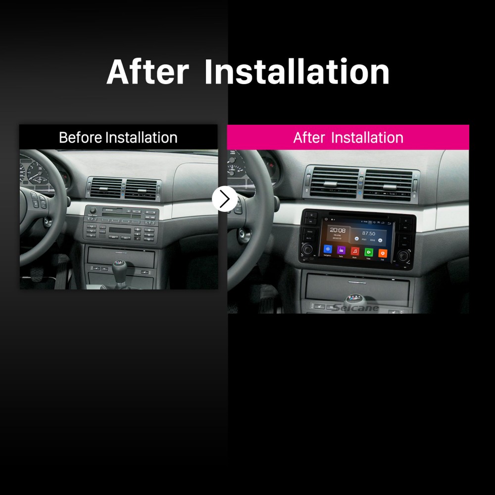 4G Autoradio Android 12 pour BMW E46 M3 1998-2006, 2Din, WIFI, GPS,  CarPlay, DSP