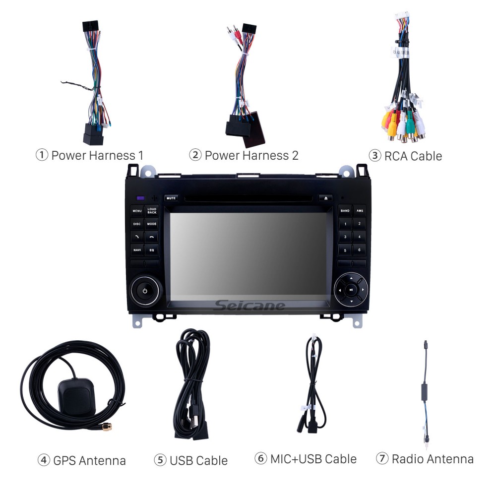 7 inch Android A Navigation Radio for A150 GPS 10.0 2004-2012 W169 Benz Class Mercedes