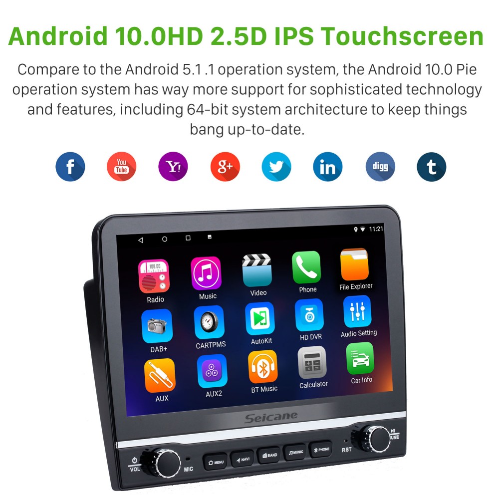 10.1 inch 1 DIN Android 5.1 1080P Autoradio GPS Bluetooth