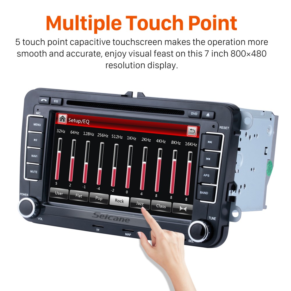 Din Universal DVD Player GPS Navigation Car Stereo for VW VOLKSWAGEN Seat Golf with USB SD