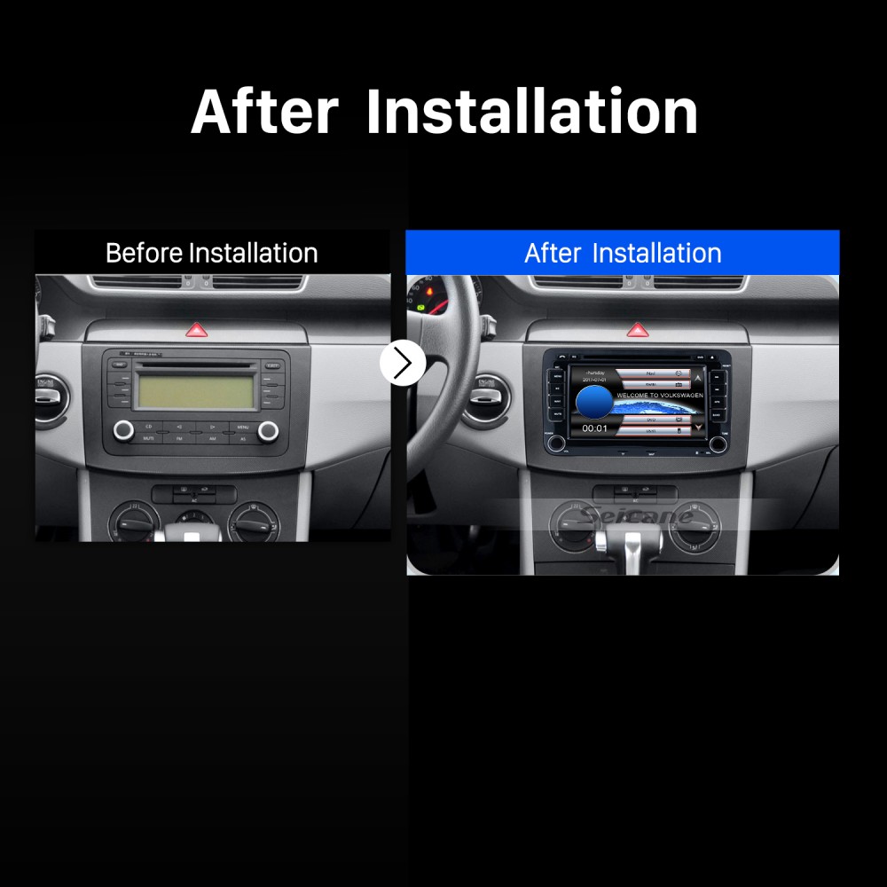 7 inch HD Touchscreen 2 Din Universal Radio DVD Player GPS Navigation Car  Stereo for VW VOLKSWAGEN Seat Golf Passat with Bluetooth Phone MP3 USB SD