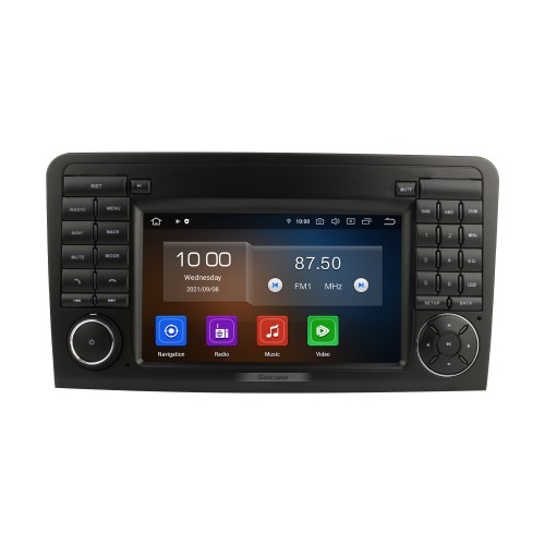 Écran tactile HD 7 pouces Android 12.0 Radio de navigation GPS pour Mercedes Benz CLASSE ML W164 ML350 ML430 ML450 ML500 2005-2012 avec prise en charge Carplay Bluetooth DAB+