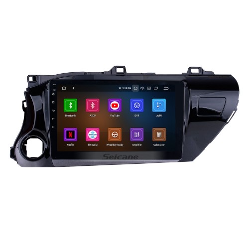 10,1 pouces Android 12.0 GPS Navi Radio pour 2016 2017 2018 Toyota Hilux Conducteur gauche avec WIFI AUX USB Prise en charge Bluetooth 4G Caméra de recul DVD OBD2