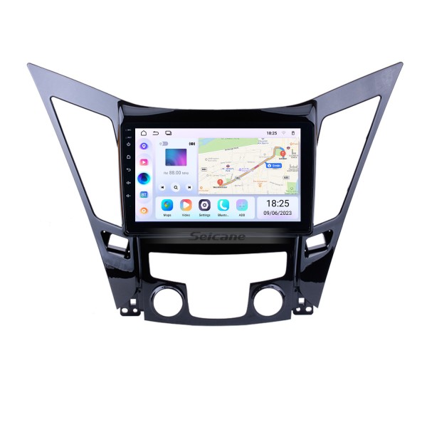9 pouces tout-en-un Android 13.0 système de navigation GPS pour 2011-2015 HYUNDAI Sonata i40 i45 avec écran tactile TPMS DVR OBD II caméra arrière AUX USB SD commande au volant WiFi vidéo Radio Bluetooth
