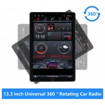 Autoradio universel rotatif à 360 °, écran tactile de 13.3 pouces, avec Carplay DSP FM/AM intégré, prise en charge Bluetooth, caméra AHD