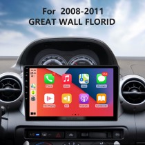 10,1 pouces Android 13.0 pour GREAT WALL FLORID 2008-2011 HD Radio à écran tactile Système de navigation GPS Support Bluetooth Carplay OBD2 DVR 3G WiFi Commande au volant