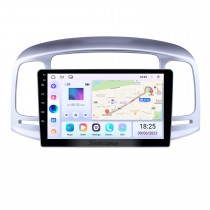2006-2011 Hyundai Accent écran tactile Android 13.0 Unité de tête Bluetooth stéréo avec musique AUX WIFI DAB + OBD2 DVR Commande au volant