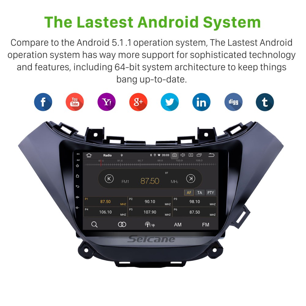 Android Car Player 9 Pouces HD GPS Bluetooth FM WIFI Contrôle Volant