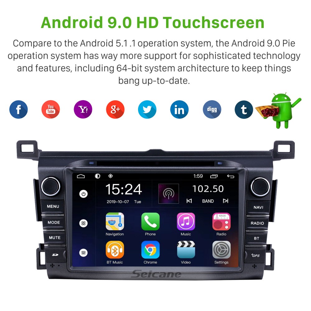 Autoradio android 4.0 écran tactile 6,2', gps et bluetooth pas cher