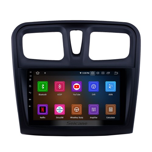 Pantalla táctil HD 2012-2017 Renault Sandero Android 12.0 10.1 pulgadas Navegación GPS Radio Bluetooth Carplay compatible con DAB + OBD2