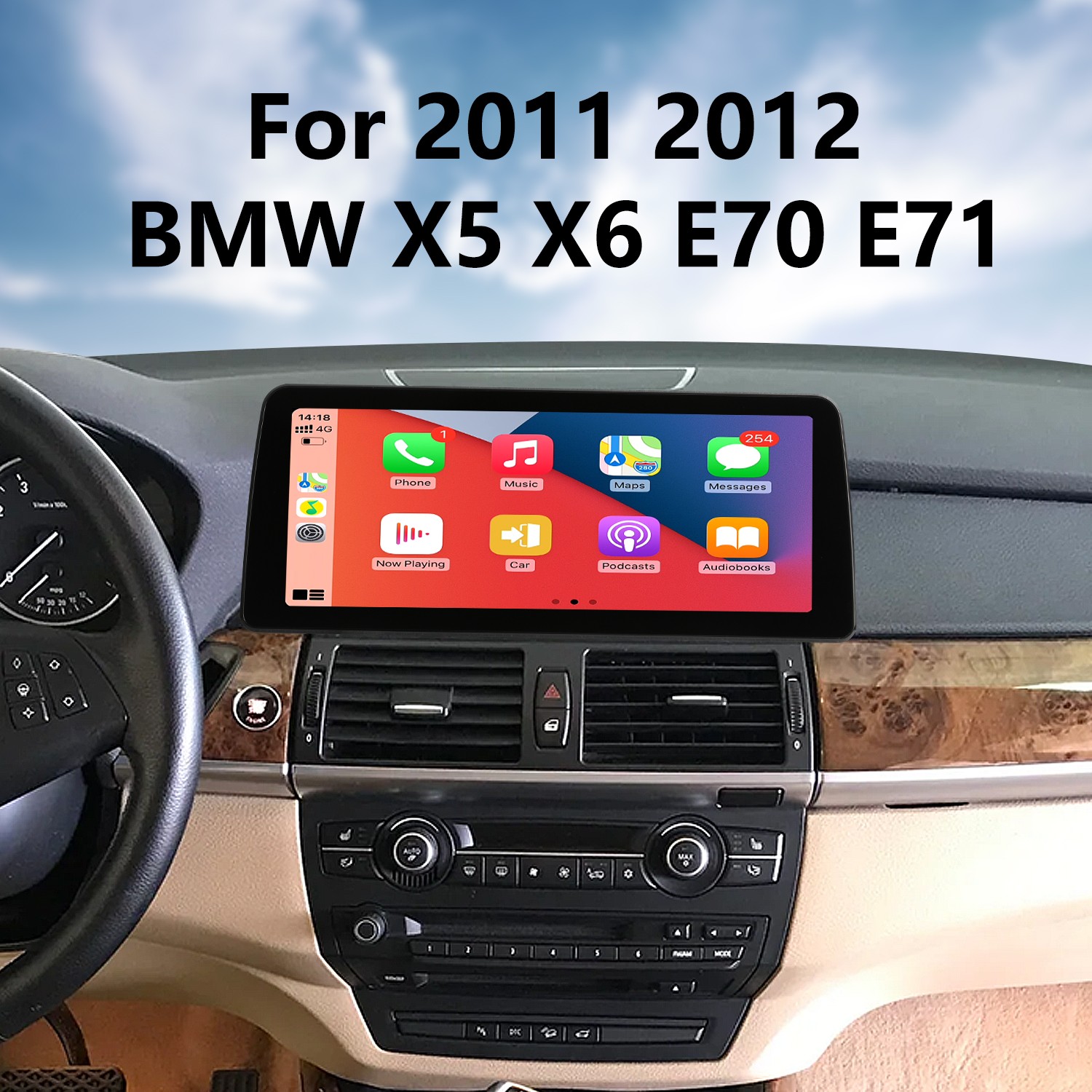 Navegador GPS para coche de 12.3 pulgadas Android 12 Auto estéreo Blu-ray  pantalla táctil para BMW X5 X6 E70 E71 con sistema iDrive retenido CarPlay  – Yaxa Colombia