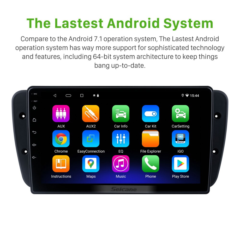Radio de coche Android 11 para SEAT Ibiza 2008-2015 navegación GPS estéreo  de coche con pantalla táctil de 9 pulgadas, soporte para reproductor