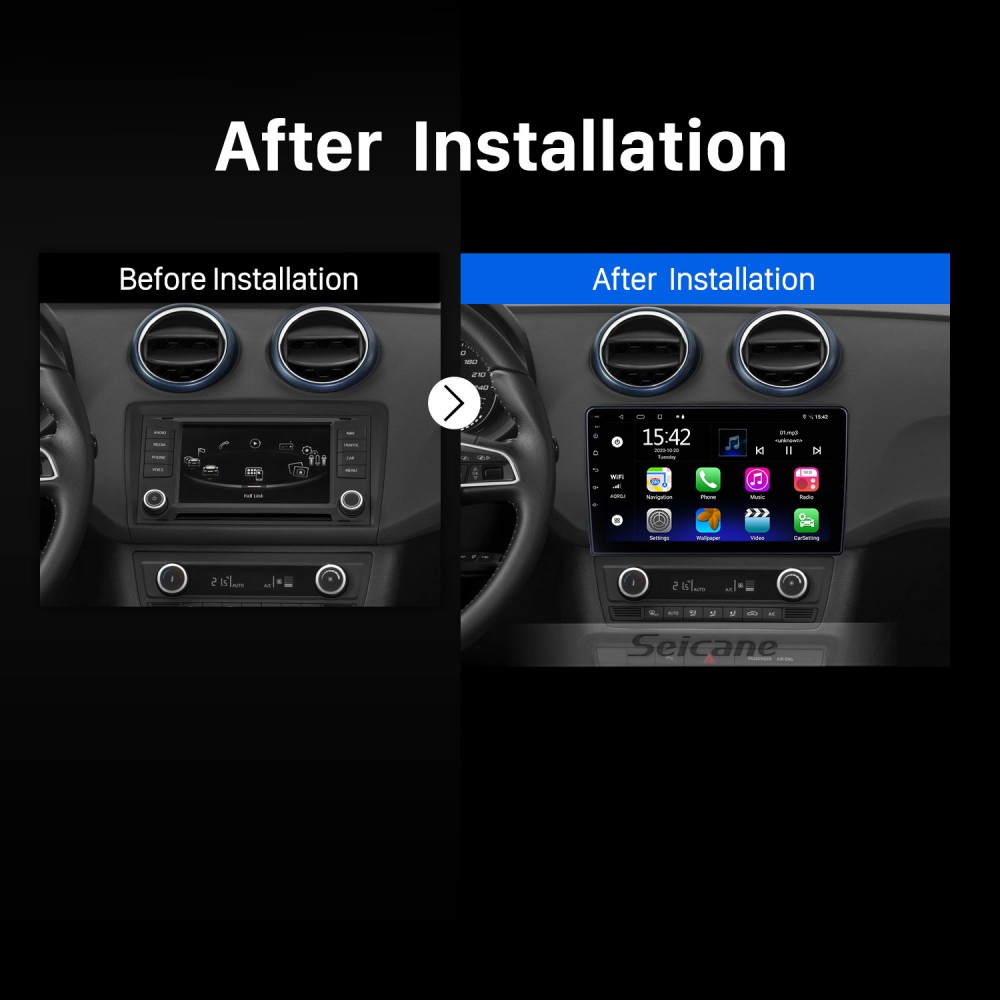 Radio de coche Android 11 para SEAT Ibiza 2008-2015 navegación GPS estéreo  de coche con pantalla táctil de 9 pulgadas, soporte para reproductor