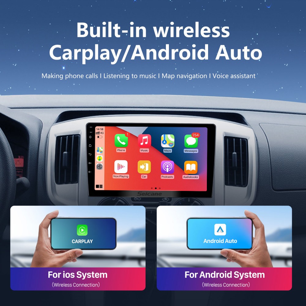 Navegación para VW Seat & Skoda 9, Carplay Wireless, Android Auto