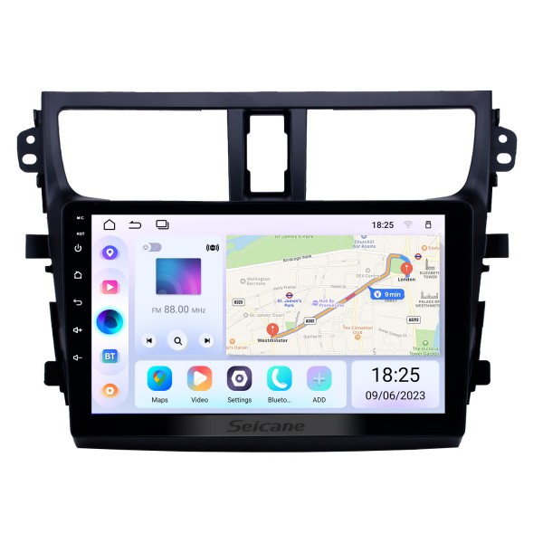 2015-2018 Suzuki Celerio Android 13.0 HD Touchscreen 9 Zoll Haupteinheit Bluetooth GPS Navigationsradio mit AUX-Unterstützung OBD2 SWC Carplay