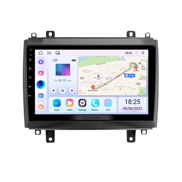 9 Zoll Android 13.0 für 2003 2004–2007 Cadillac CTS CTS-V Stereo-GPS-Navigationssystem mit Bluetooth-Touchscreen-Unterstützung, Rückfahrkamera