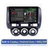 Android 13.0 9-Zoll-HD-Touchscreen-GPS-Navigationsradio für 2011-2013 Honda Jazz City Manual RHD mit Bluetooth-Unterstützung Carplay-Rückfahrkamera