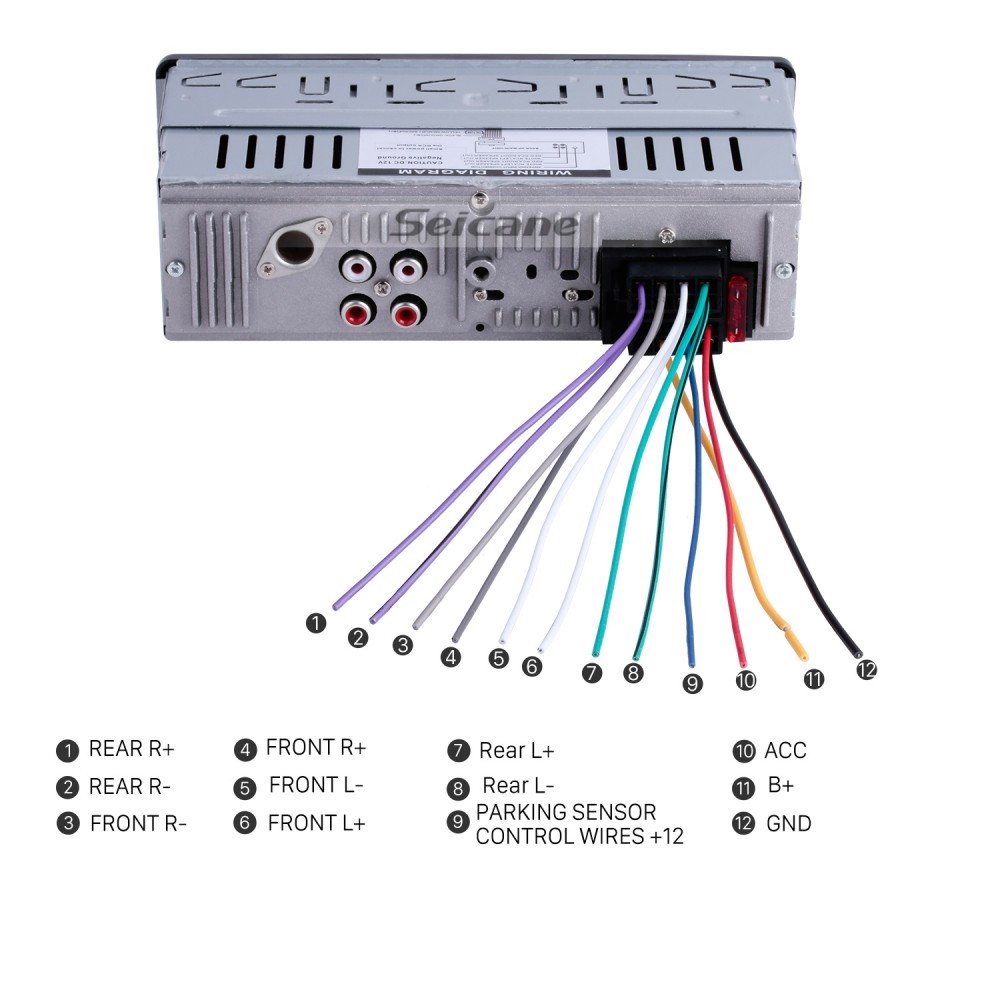 LSLYA 7-Color-Hintergrundbeleuchtung Universal-Autoradio-Stereo-Receiver  Einzel-Din-Bluetooth-MMC/USB/S/AUX/FM-Player Freisprechen 4-Kanal-Ausgang  Lenkradfernbedienung Telefongebühr: : Elektronik & Foto