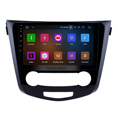 Android 13.0 2014 2015 2016 Nissan Qashqai 10.1 polegada HD Touchscreen GPS Sistema de Navegação por Rádio Unidade Principal Bluetooth Suporte de Música ODB2 DVR TPMS Controle de Volante 4G