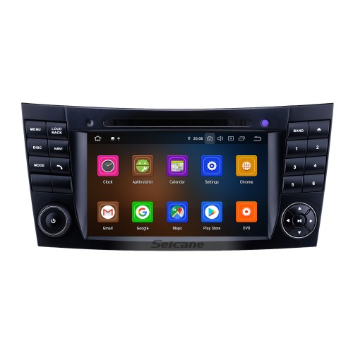Rádio de navegação GPS Android 12.0 de 7 polegadas 2002-2008 Mercedes Benz W211 Bluetooth HD Touchscreen AUX WIFI Carplay com suporte para câmera retrovisora