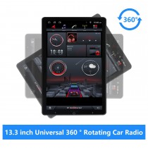 Tela sensível ao toque de 13,3 polegadas Universal 360 ° Rotating Car Radio com Carplay DSP FM / AM integrado com suporte para câmera AHD