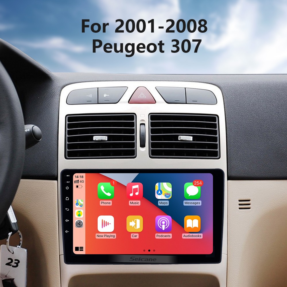 OEM 9-дюймовый Android 13.0 Радио для 2001-2008 Peugeot 307 Bluetooth WIFI  HD Сенсорный экран