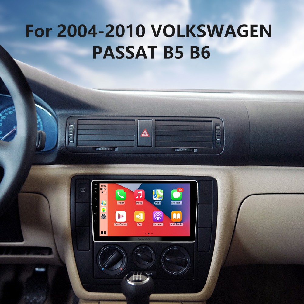 Для VOLKSWAGEN PASSAT B5 B6 2004-2010 Радио Android HD Сенсорный экран  9-дюймовая система GPS-навигации с поддержкой WIFI Bluetooth Carplay DVR