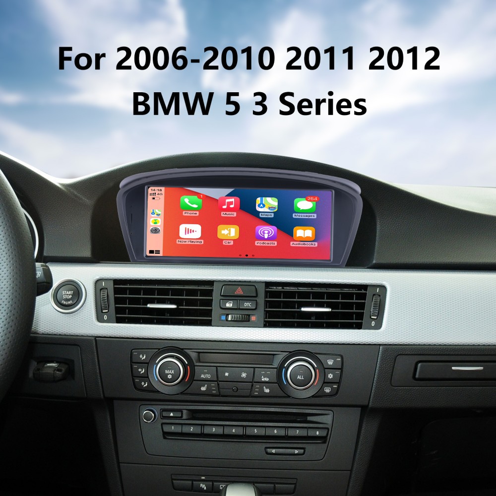 Сенсорный экран HD 8,8 дюйма для 2006-2010 2011 2012 BMW 5 3 серии E60 E61  E62 E63 E90 E91 E92 E93 Радио Android 11.0 Система GPS-навигации с ...