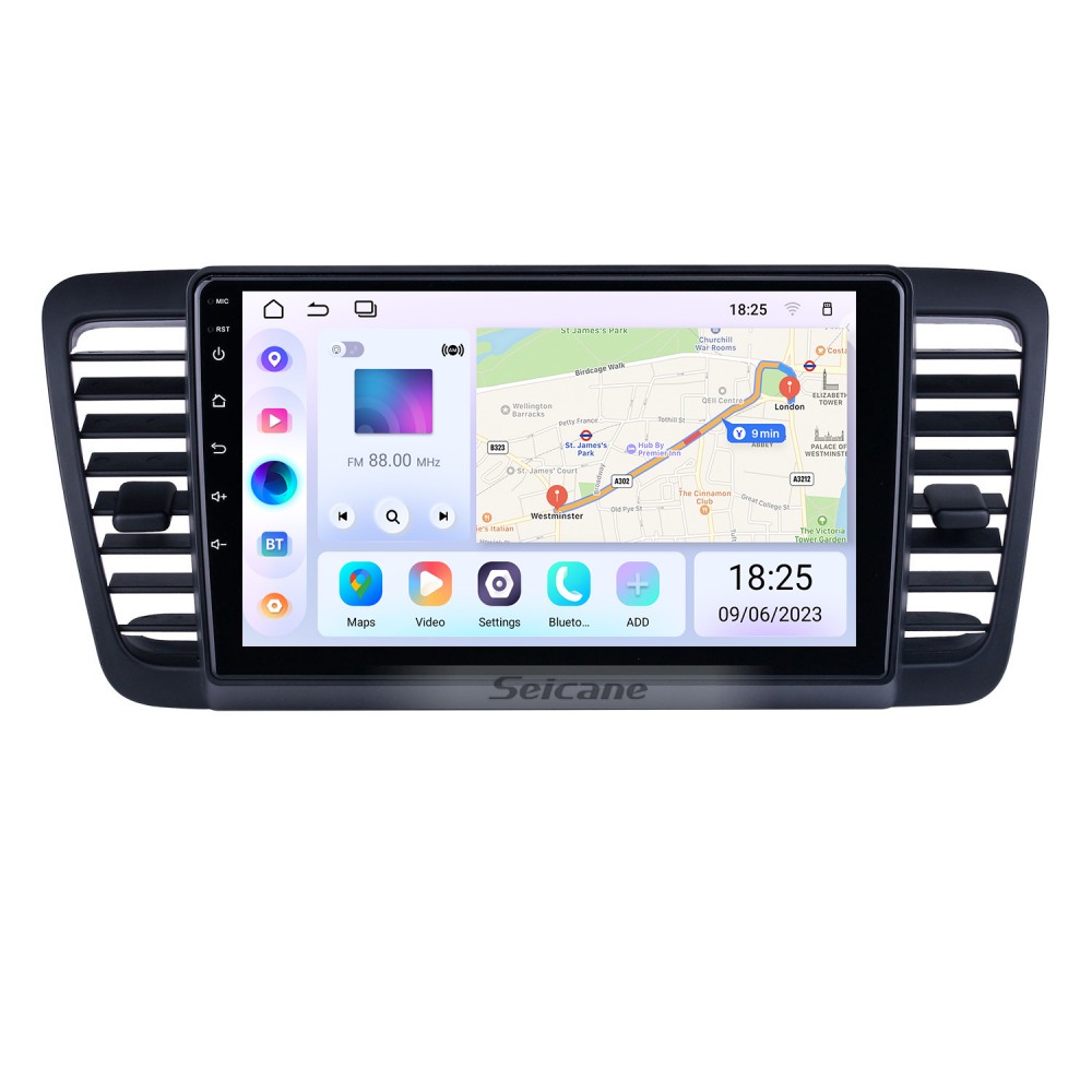 Сенсорный экран HD 9 дюймов Android для 2004 2005 2006-2009 Subaru Legacy /  Liberty Radio GPS-навигационная система с поддержкой Bluetooth Carplay DVR