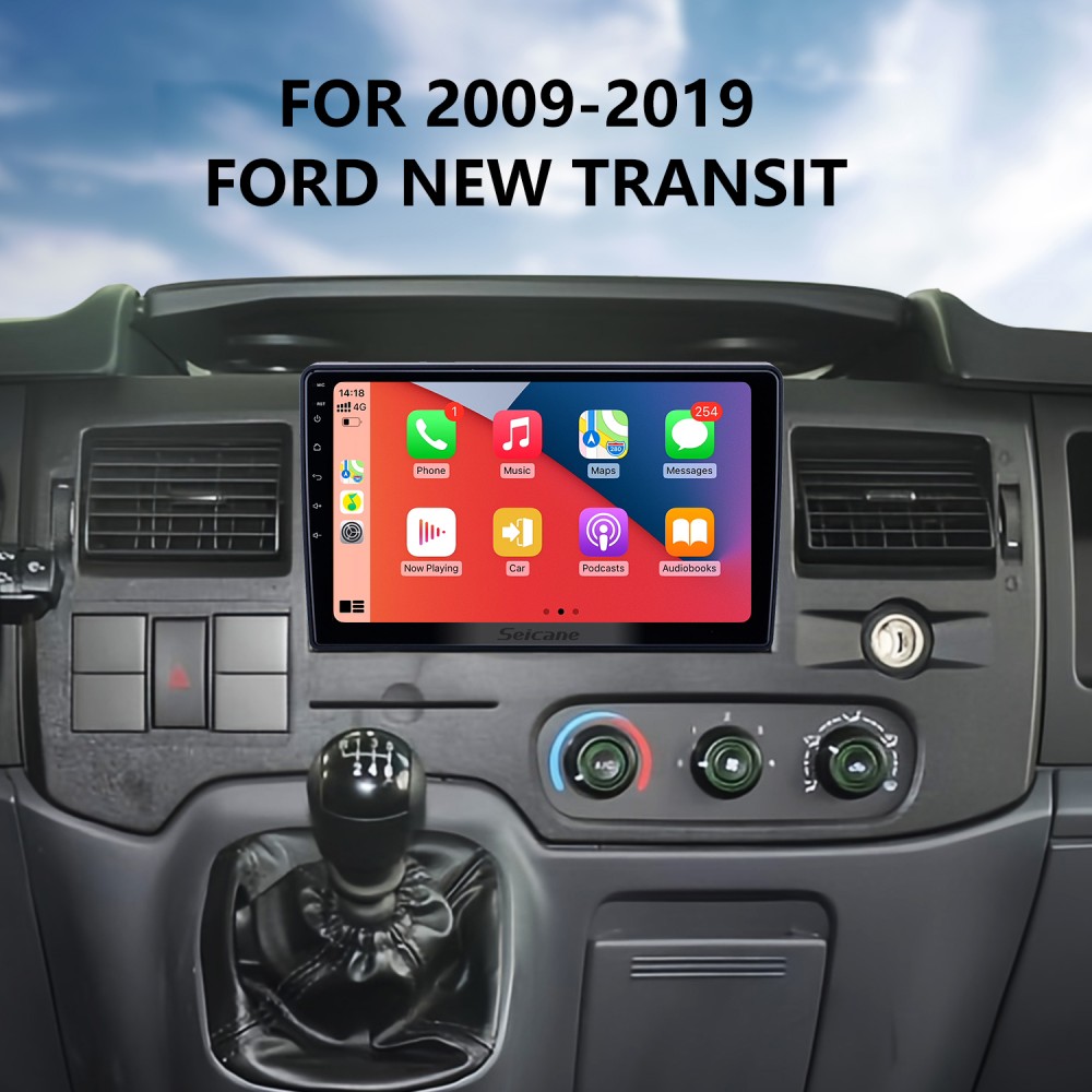 10,1-дюймовый Android GPS-навигация Радио для 2009-2019 Ford New Transit с  сенсорным экраном HD Поддержка Bluetooth Carplay Управление рулевого колеса