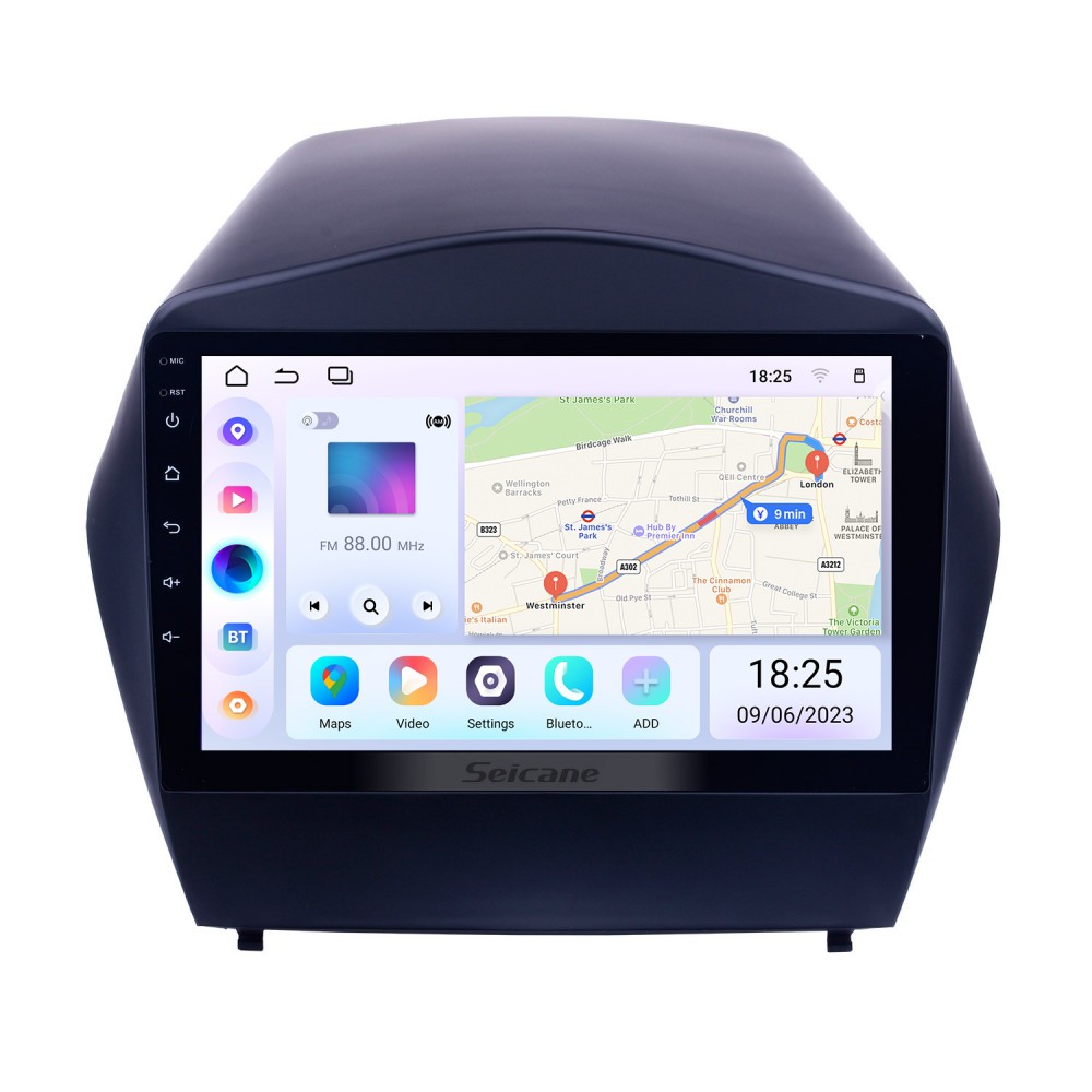 OEM 9-дюймовый HD-сенсорный экран Android Radio для 2009 2010 2011-2015  Hyundai Tucson IX35 с GPS Sat Nav Bluetooth WIFI USB 1080P Video Mirror  Link DVR OBD2